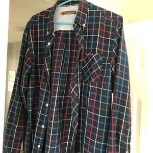 Ben Sherman Blue Patterned Woven Shirt